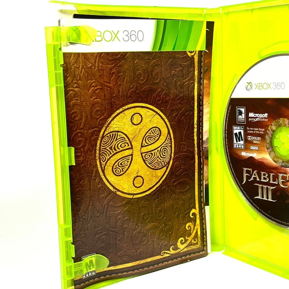Fable‎ III 3 Xbox 360 Game Microsoft Lionhead Studios Broken Case Heavy Wear